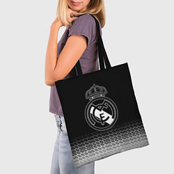 Сумка-шопер Реал Мадрид текстура геометрия, цвет: 3D-принт — фото 2