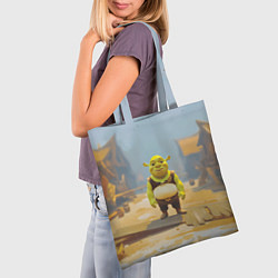 Сумка-шопер Шрек в деревне, цвет: 3D-принт — фото 2