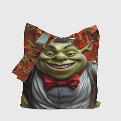 Сумка-шопер Шрек в деловом костюме, цвет: 3D-принт