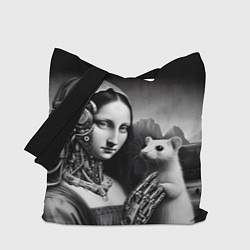 Сумка-шопер Cecilia Gallerani - the lady with the ermine cyber, цвет: 3D-принт