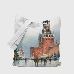 Сумка-шопер Новогодний Кремль, цвет: 3D-принт
