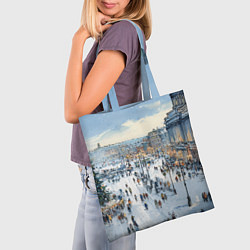 Сумка-шопер Новогодние гуляния в Питере, цвет: 3D-принт — фото 2