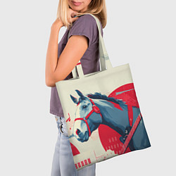 Сумка-шопер Лошадь в абстрактном стиле, цвет: 3D-принт — фото 2