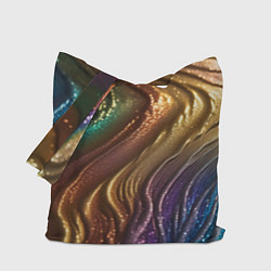 Сумка-шопер Сморщенные складочки жидкости, цвет: 3D-принт