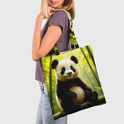 Сумка-шопер Бамбуковый хранитель, цвет: 3D-принт — фото 2