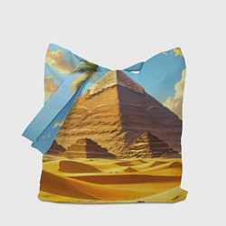 Сумка-шопер Величие пирамид на закате, цвет: 3D-принт