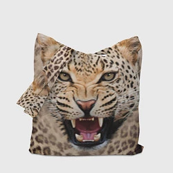 Сумка-шопер Взгляд леопарда, цвет: 3D-принт