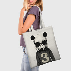 Сумка-шопер Скелет панды, цвет: 3D-принт — фото 2