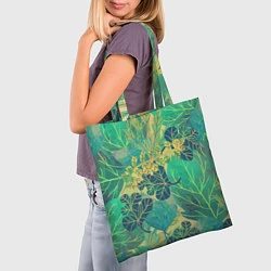 Сумка-шопер Узор из листьев, цвет: 3D-принт — фото 2