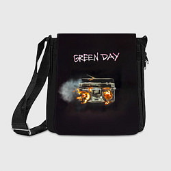Сумка на плечо Green Day магнитофон в огне, цвет: 3D-принт
