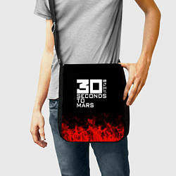 Сумка на плечо 30 Seconds to Mars: Red Flame, цвет: 3D-принт — фото 2
