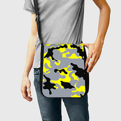 Сумка на плечо Yellow & Grey Camouflage, цвет: 3D-принт — фото 2