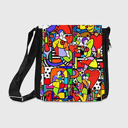 Сумка на плечо Romero Britto - love collage, цвет: 3D-принт