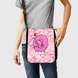 Сумка на плечо Розовый влюбленный слон, цвет: 3D-принт — фото 2