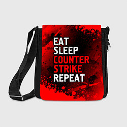 Сумка на плечо Eat Sleep Counter Strike Repeat Брызги, цвет: 3D-принт