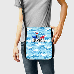 Сумка на плечо Russia: синий камфуляж, цвет: 3D-принт — фото 2