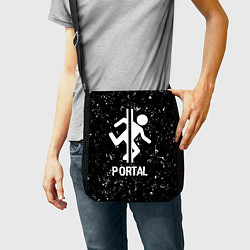Сумка на плечо Portal glitch на темном фоне, цвет: 3D-принт — фото 2