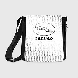 Сумка на плечо Jaguar с потертостями на светлом фоне, цвет: 3D-принт