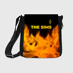 Сумка на плечо The Sims - gold gradient: символ сверху, цвет: 3D-принт