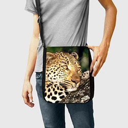 Сумка на плечо Леопард в лесу, цвет: 3D-принт — фото 2