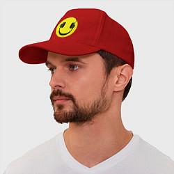 Бейсболка Смайлик-наушники, цвет: красный — фото 2