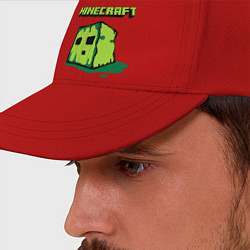 Бейсболка Minecraft Creeper, цвет: красный — фото 2