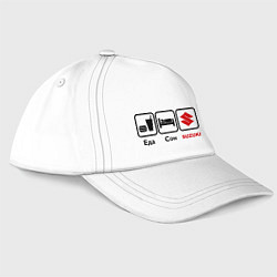 Бейсболка Главное в жизни – еда, сон , suzuki