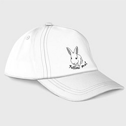 Бейсболка Rabbit: follow me, цвет: белый