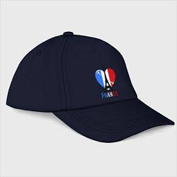 Бейсболка France Love, цвет: тёмно-синий