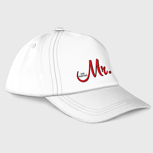 Бейсболка Mr. Just married / Белый – фото 3