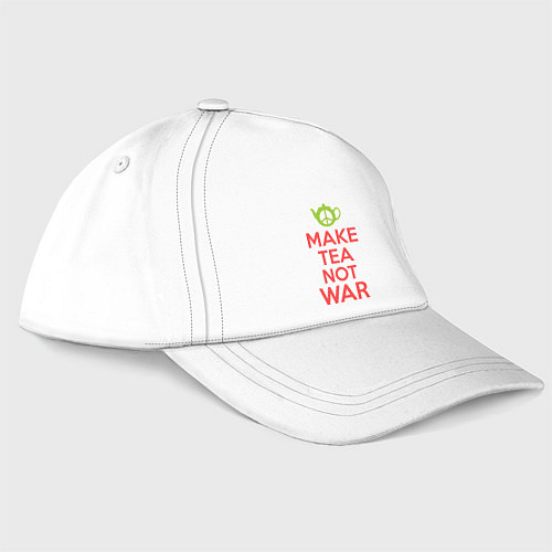 Бейсболка Make tea not war / Белый – фото 3