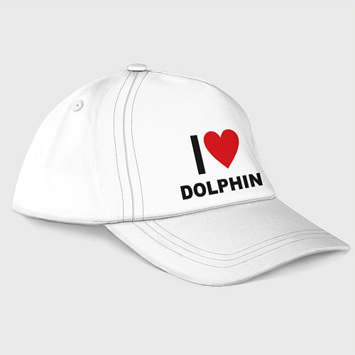 Бейсболка I love Dolphin / Белый – фото 3