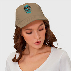 Бейсболка Череп в очках, цвет: миндальный — фото 2