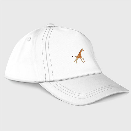 Бейсболка Жираф бегущий / Белый – фото 3