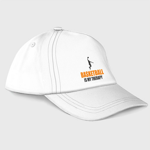 Бейсболка Баскетбол моя терапия / Белый – фото 3