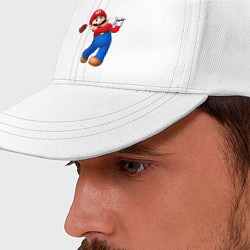 Бейсболка Марио - крутейший гольфист Super Mario, цвет: белый — фото 2