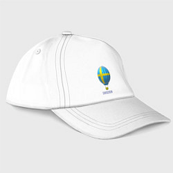 Бейсболка 3d aerostat Sweden flag, цвет: белый