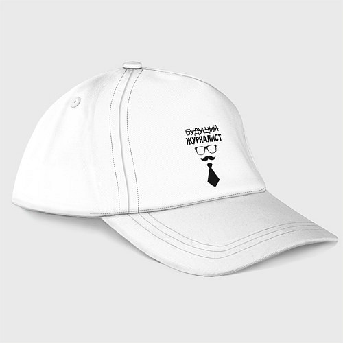 Бейсболка Будущий журналист / Белый – фото 3