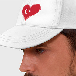 Бейсболка Сердце - Турция, цвет: белый — фото 2