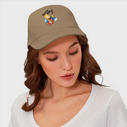 Бейсболка Барт Симпсон - гитарист - heavy metal, цвет: миндальный — фото 2