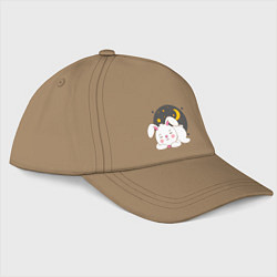 Бейсболка Спящий Зайка, цвет: миндальный