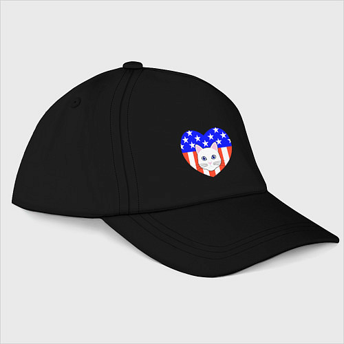 Бейсболка American cat / Черный – фото 3