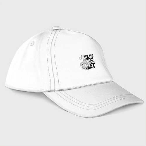 Бейсболка Ты то , что ешь / Белый – фото 3