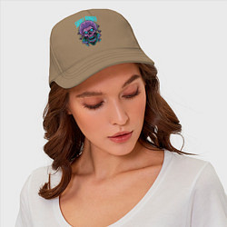 Бейсболка Обалденный череп, цвет: миндальный — фото 2