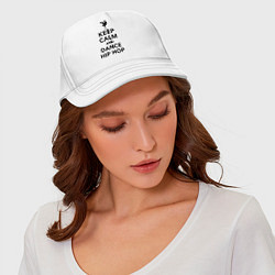 Бейсболка Keep calm and dance hip hop, цвет: белый — фото 2