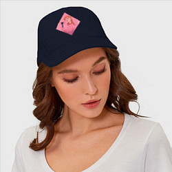 Бейсболка Арт Лисы из BlackPink, цвет: тёмно-синий — фото 2