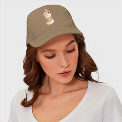 Бейсболка Милый снеговик, цвет: миндальный — фото 2