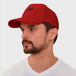 Бейсболка Мишка в ночи, цвет: красный — фото 2
