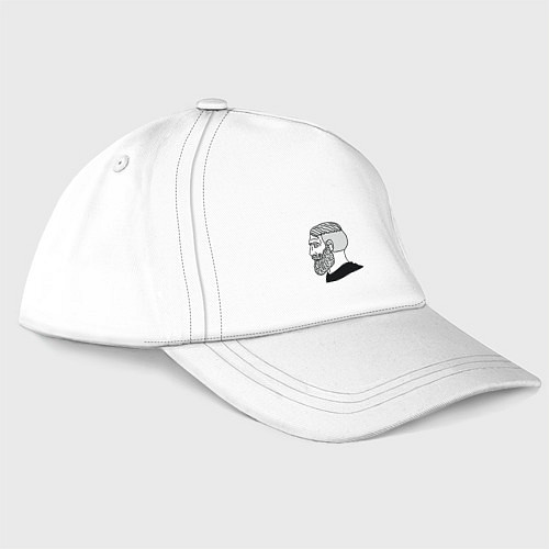 Бейсболка Мужик мем да / Белый – фото 3