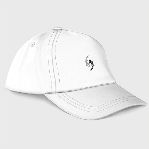 Бейсболка Японские карпы Инь и Янь / Белый – фото 3